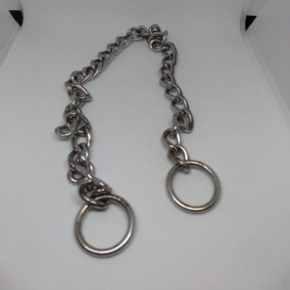 Dog Silvertone Basic Chain Control Collar For Dogs L 18 And Xl 24